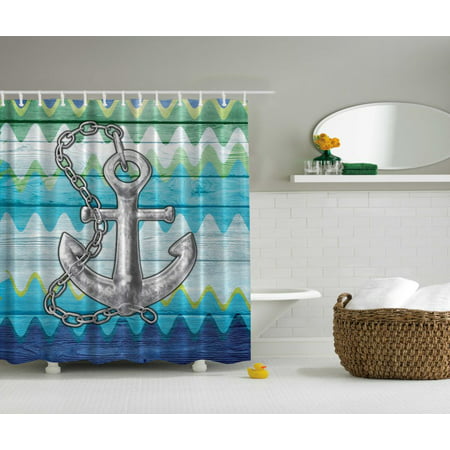 Details about  / Vintage Shower Curtain Nautical Pirate Skull Print for Bathroom